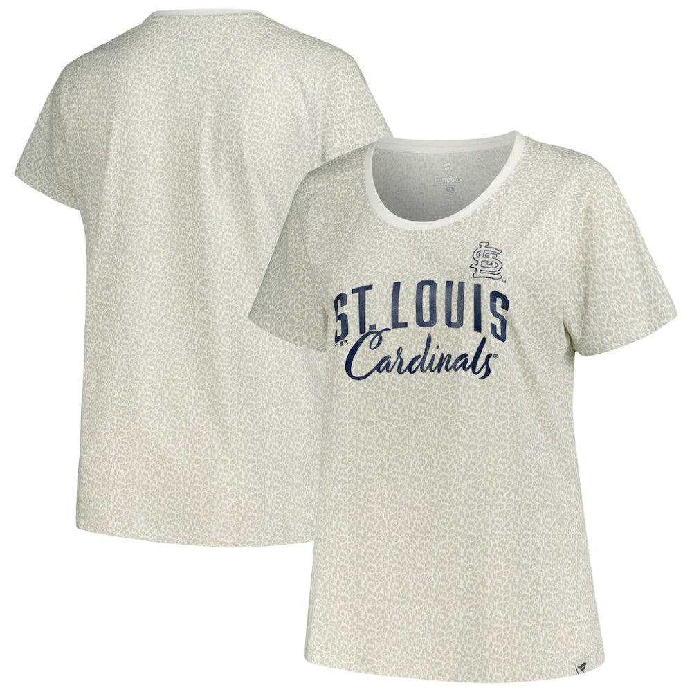 St. Louis Cardinals Profile Women's Plus Size Leopard T-Shirt - MLB T-shirts