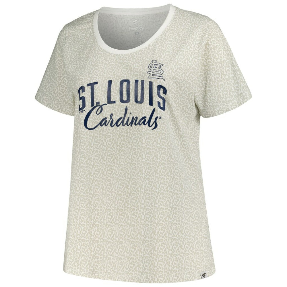 St. Louis Cardinals Profile Women's Plus Size Leopard T-Shirt - MLB T-shirts