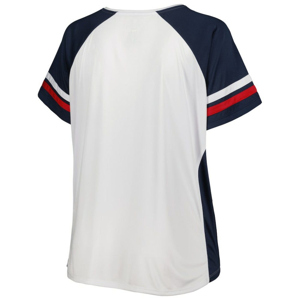 Washington Nationals Women's Plus Size Notch Neck T-Shirt - MLB T-shirts
