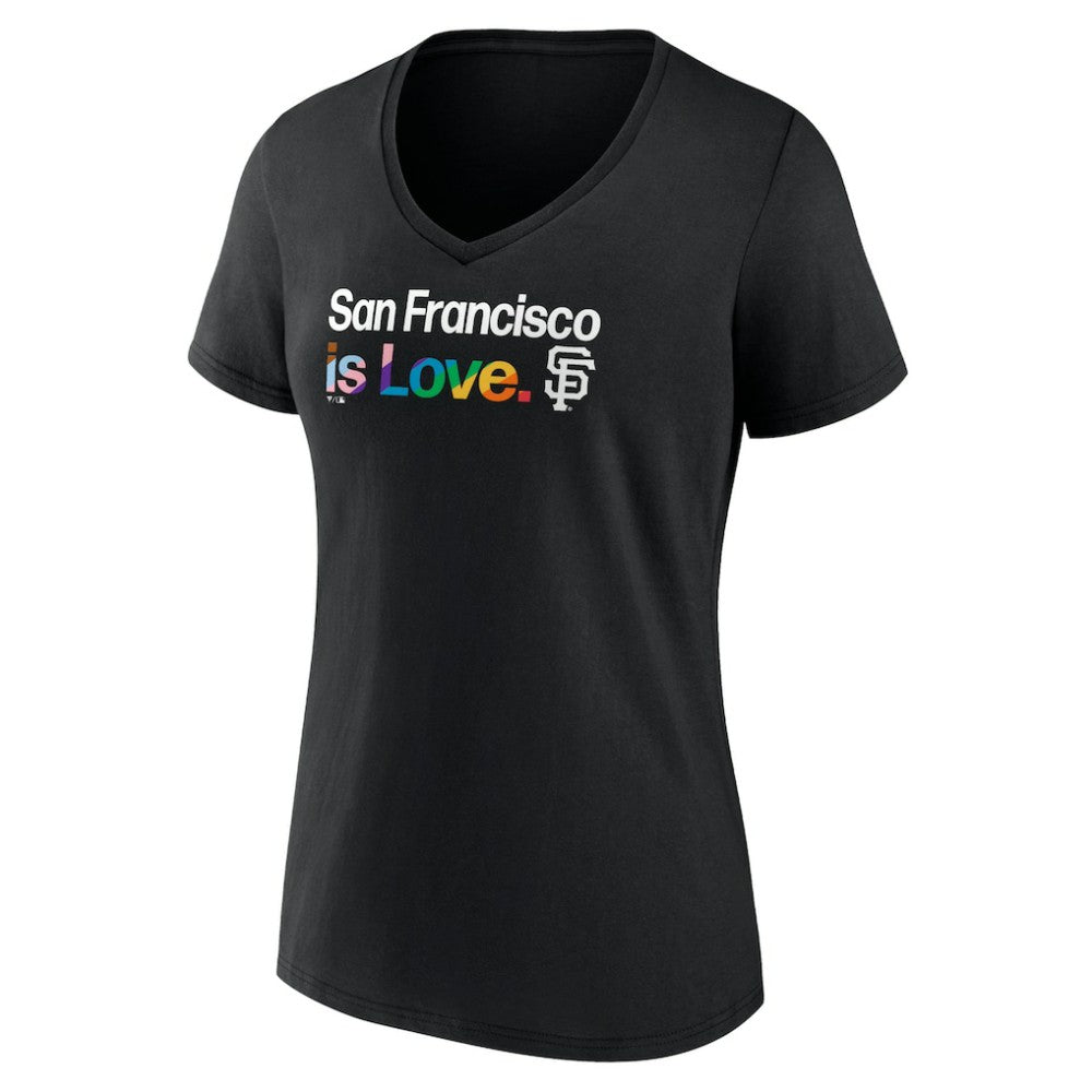 San Francisco Giants Profile Women's Plus Size Pride V-Neck T-Shirt - MLB T-shirts
