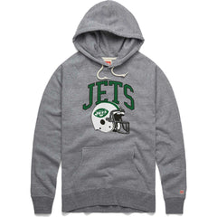 New York Jets Homage Retro Helmet Raglan Pullover Tri-Blend Hoodie | NFL US