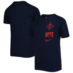 Navy New Orleans Pelicans Youth Vs Block Essential T-Shirt | NBA