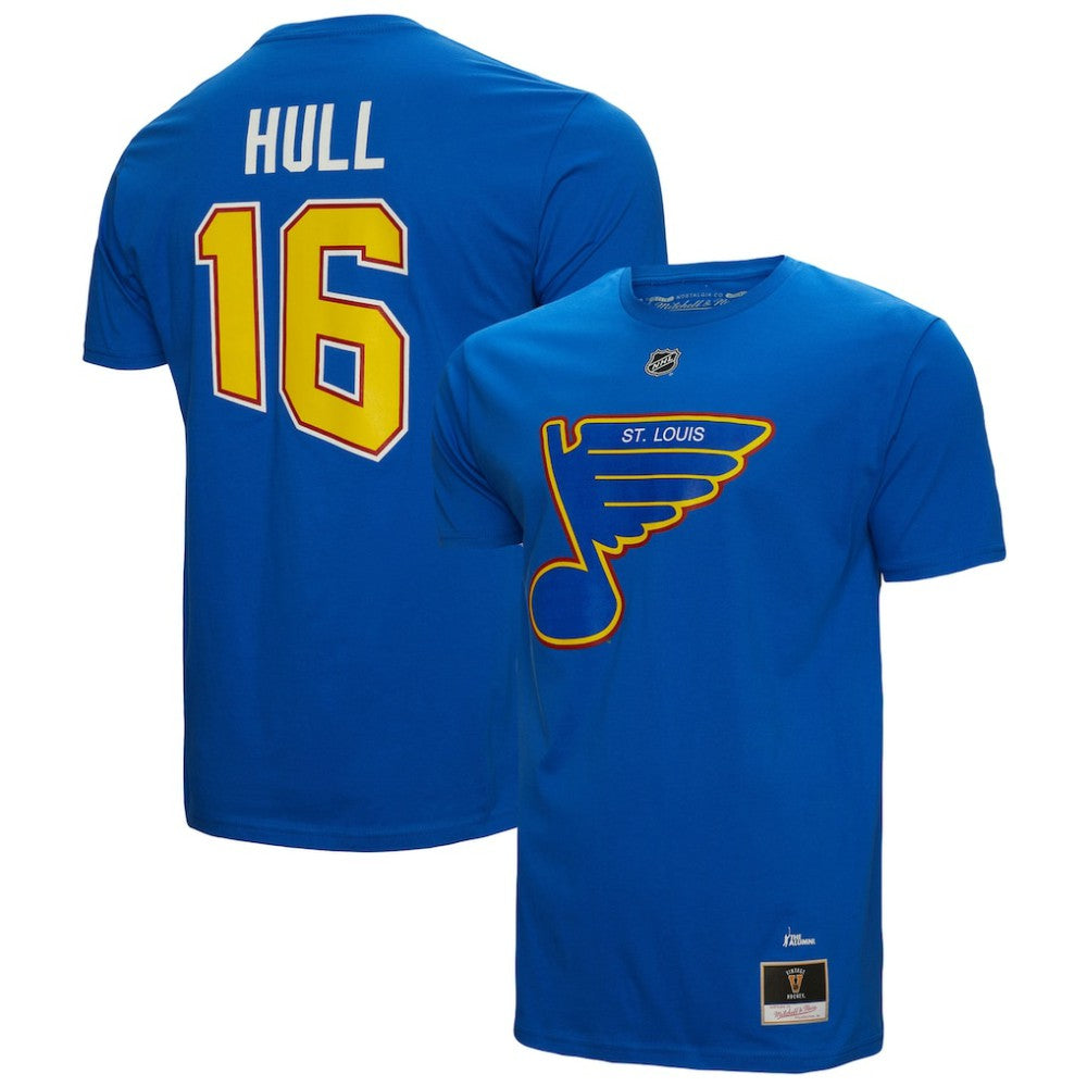 Brett Hull St. Louis Blues Mitchell & Ness Name & Number T-Shirt -  NHL T-shirts