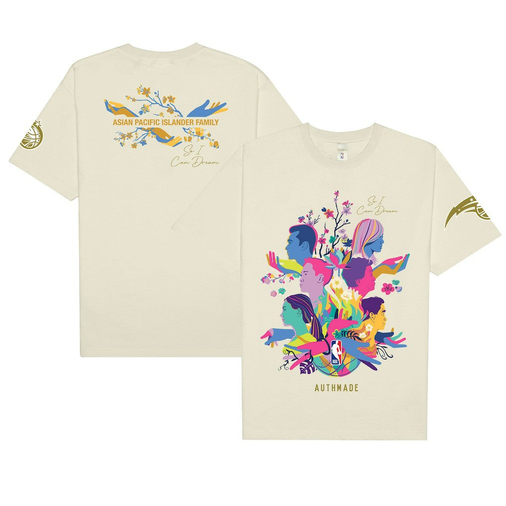 Cream Orlando Magic AUTHMADE x NBA Unisex AAPI Dreamers T-Shirt | NBA