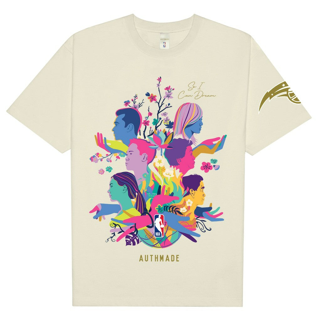 Cream Orlando Magic AUTHMADE x NBA Unisex AAPI Dreamers T-Shirt | NBA