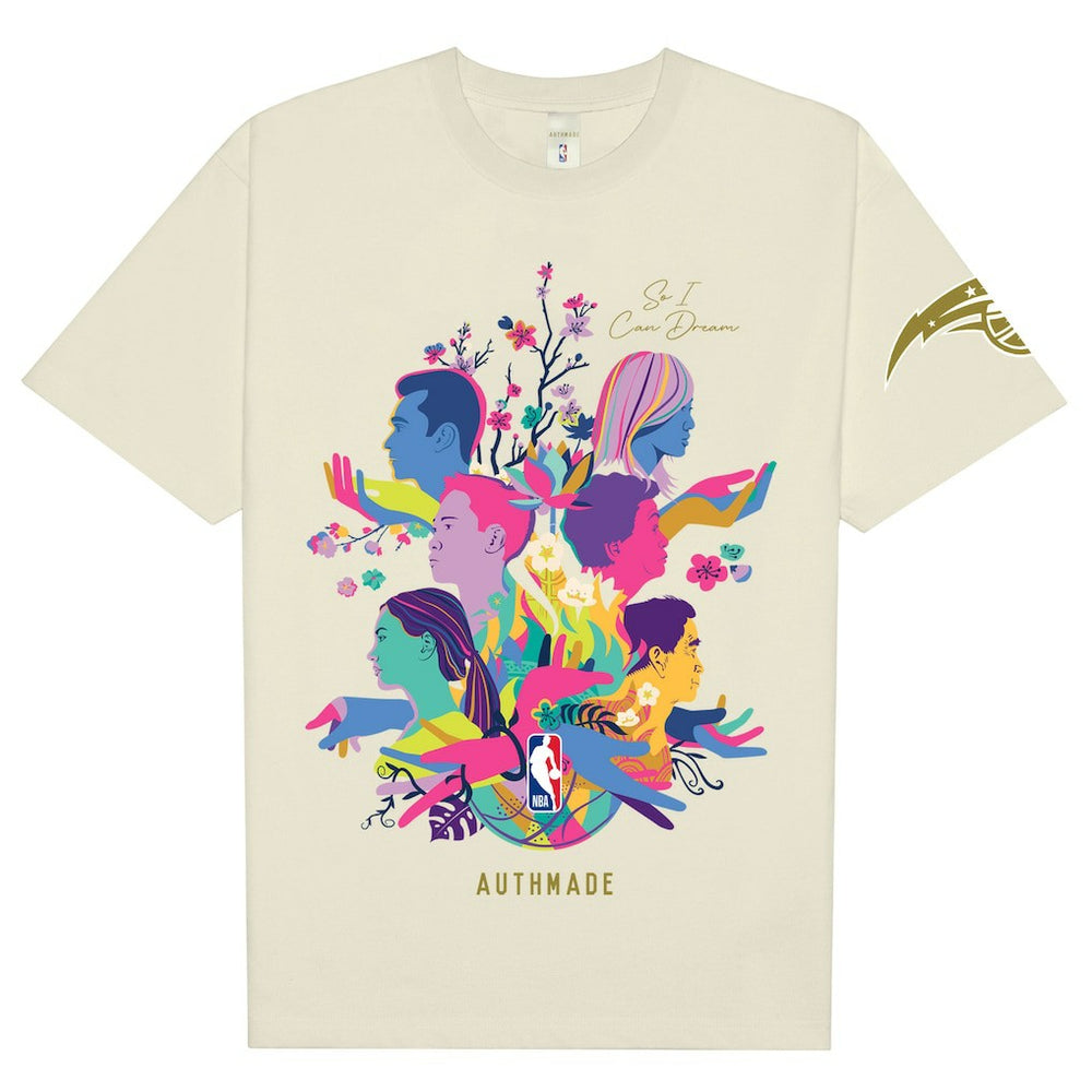 Cream Orlando Magic AUTHMADE x NBA Unisex AAPI Dreamers T-Shirt | NBA