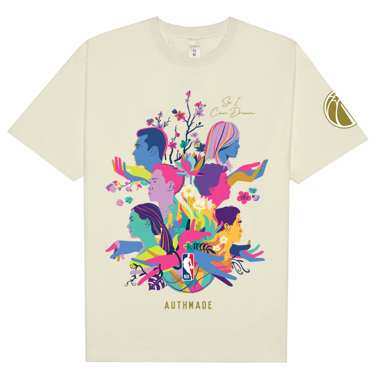 Cream Washington Wizards AUTHMADE x NBA Unisex AAPI Dreamers T-Shirt | NBA