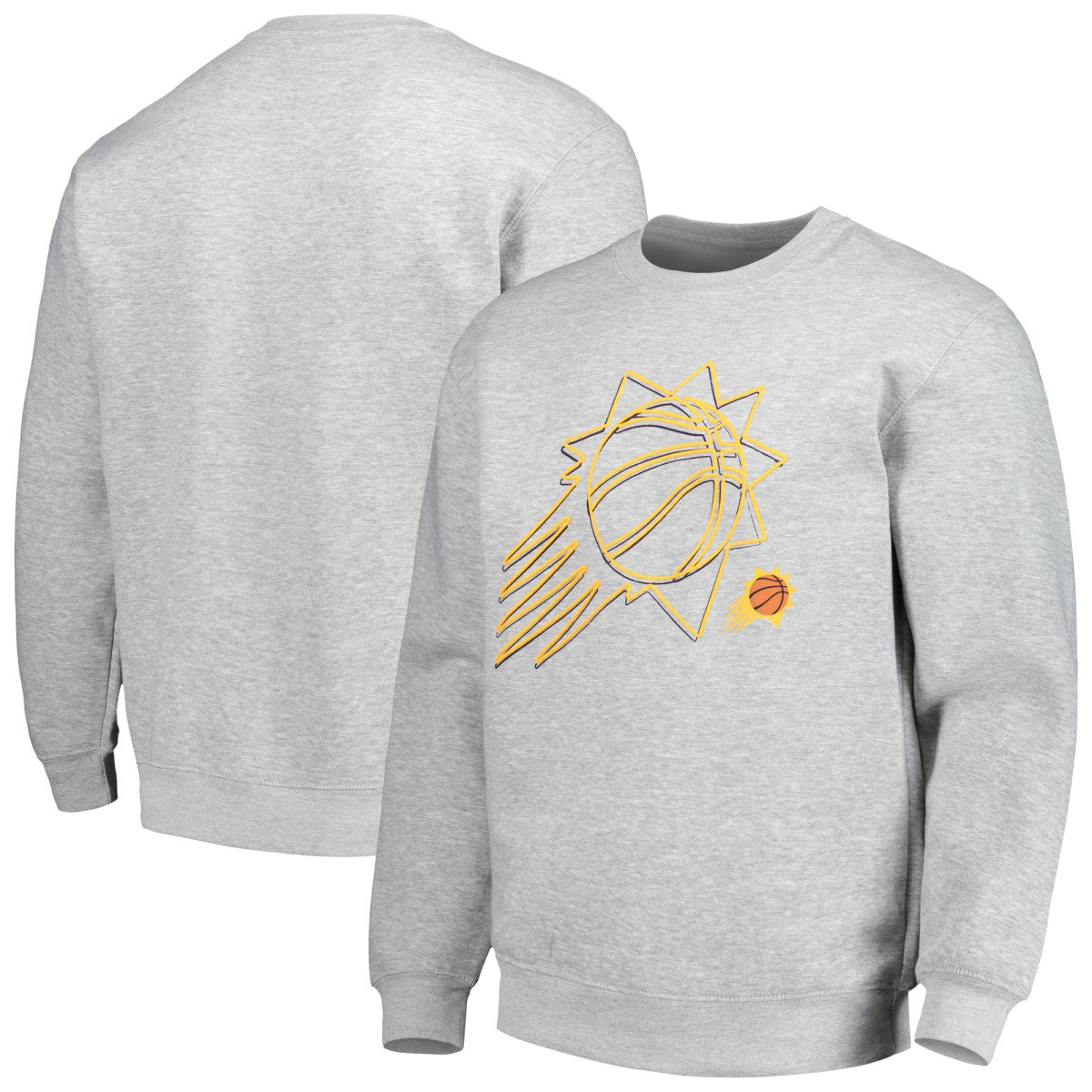 Heather Gray Phoenix Suns Stadium Essentials Unisex Element Logo Pop Pullover Sweatshirt | NBA