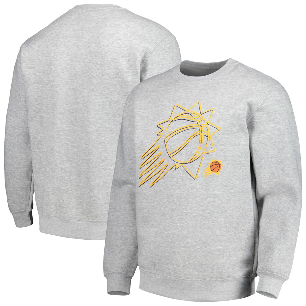 Heather Gray Phoenix Suns Stadium Essentials Unisex Element Logo Pop Pullover Sweatshirt | NBA