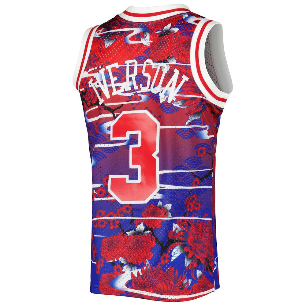 Red Allen Iverson Philadelphia 76ers 1996/97 Hardwood Classics Lunar New Year Swingman Jersey | NBA