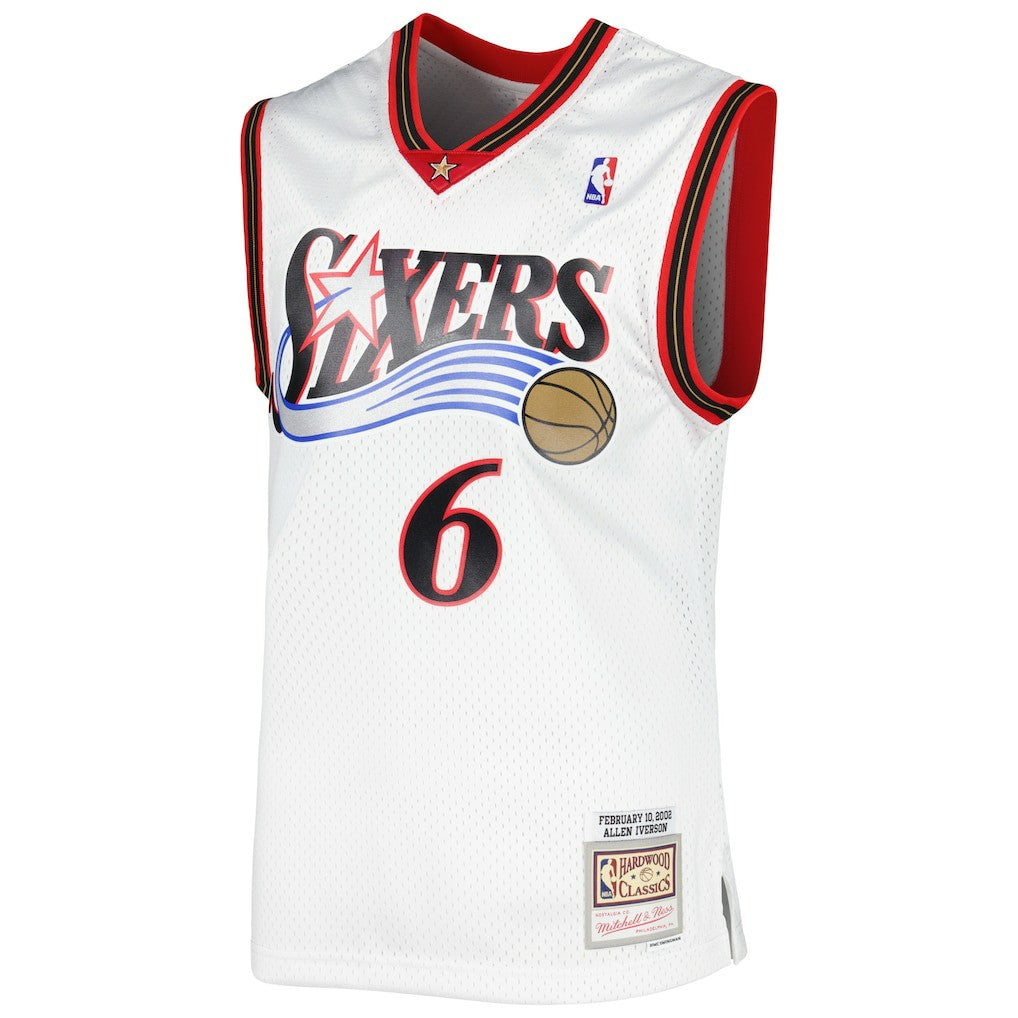White Allen Iverson Philadelphia 76ers 2002/03 Hardwood Classics Swingman Jersey | NBA