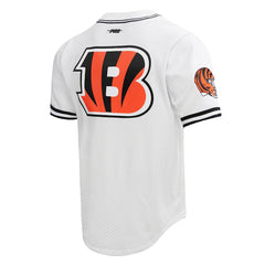 Cincinnati Bengals Joe Burrow  Pro Standard Mesh Baseball Button-Up T-Shirt | NFL Online
