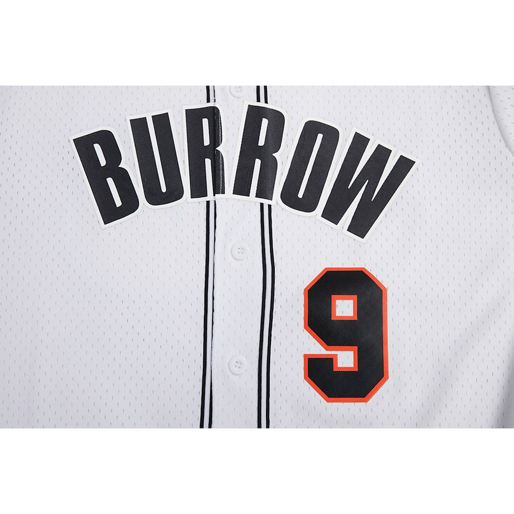 Cincinnati Bengals Joe Burrow  Pro Standard Mesh Baseball Button-Up T-Shirt | NFL Online