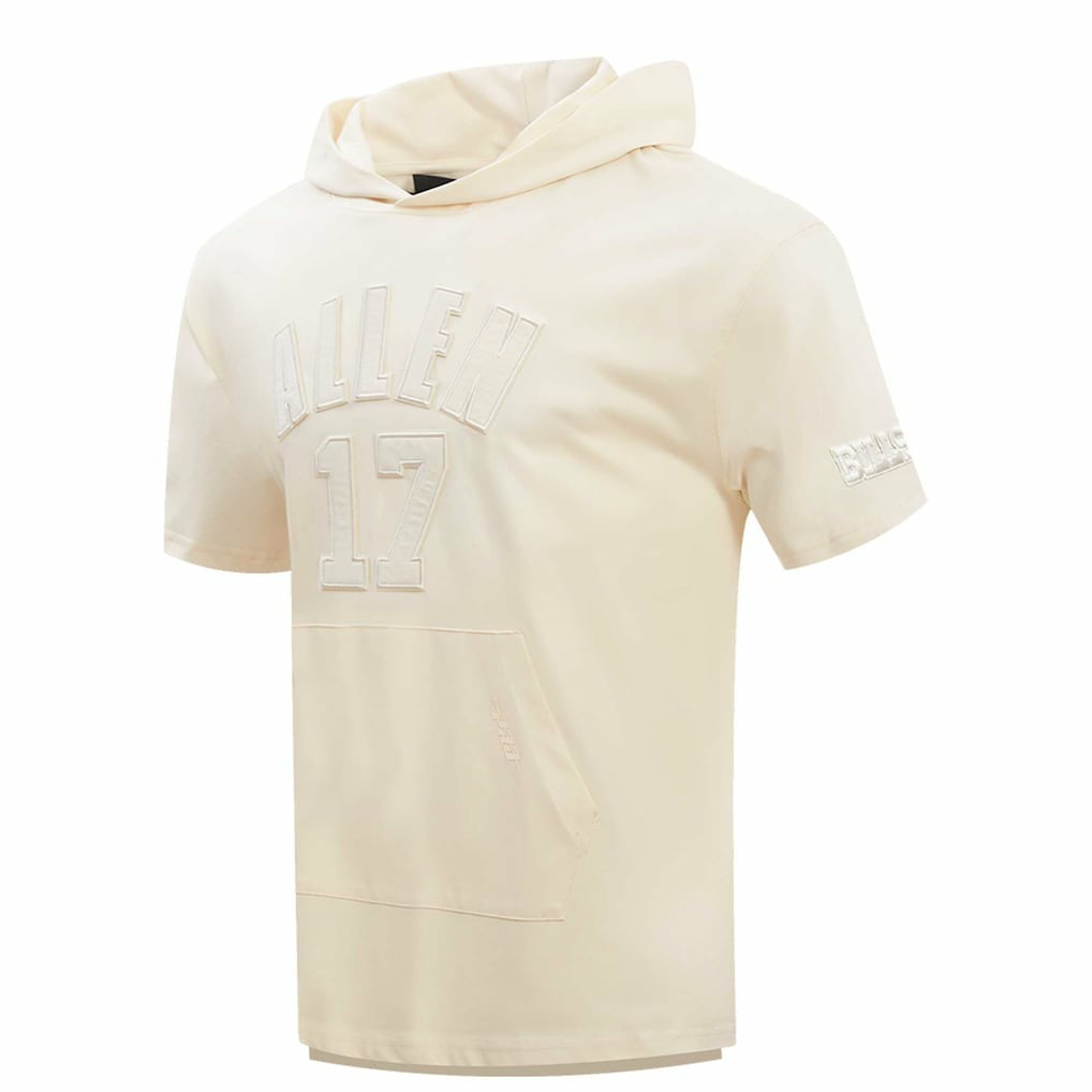 Buffalo Bills Josh Allen  Player Name & Number Neutral Short Sleeve Pullover Hoodie | NFL Discount