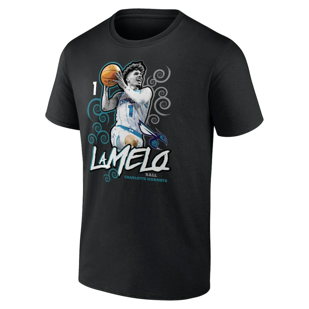 Black LaMelo Ball Charlotte Hornets Player Name & Number Competitor T-Shirt | NBA