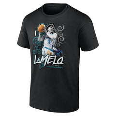 Black LaMelo Ball Charlotte Hornets Player Name & Number Competitor T-Shirt | NBA