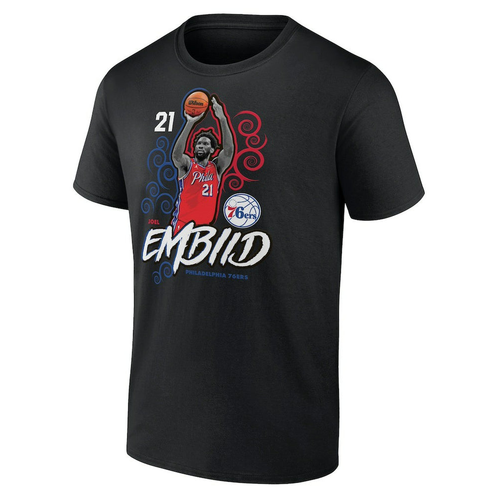 Black Joel Embiid Philadelphia 76ers Competitor T-Shirt | NBA