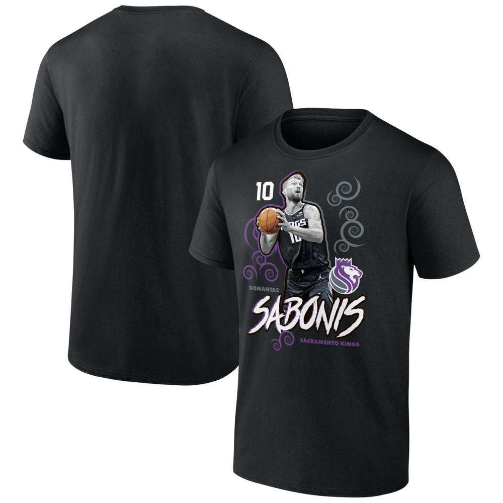 Black Domantas Sabonis Sacramento Kings Competitor T-Shirt | NBA