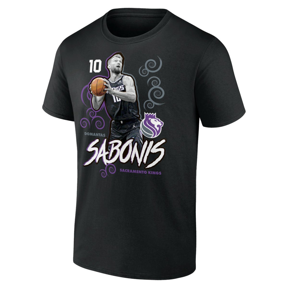 Black Domantas Sabonis Sacramento Kings Competitor T-Shirt | NBA