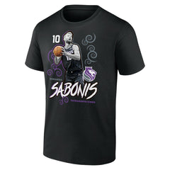 Black Domantas Sabonis Sacramento Kings Competitor T-Shirt | NBA