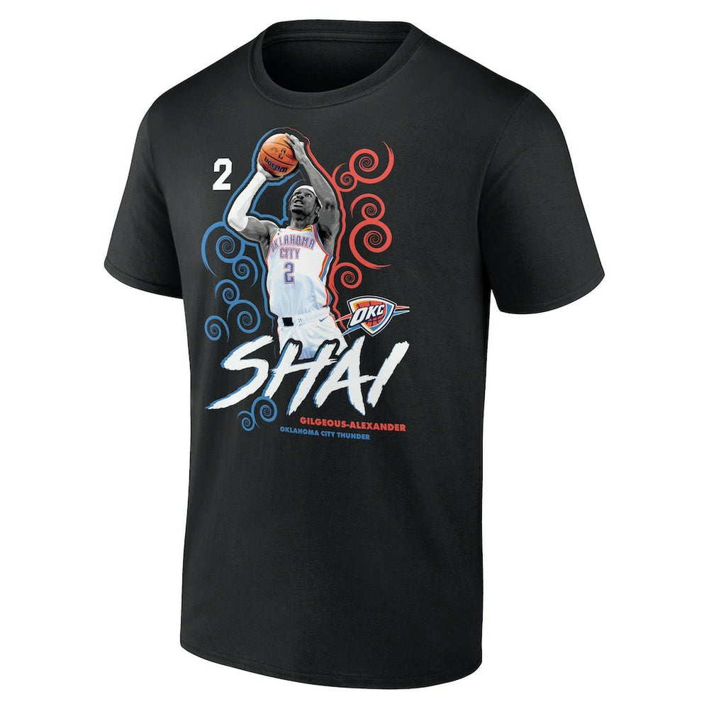 Black Shai Gilgeous-Alexander Oklahoma City Thunder Competitor T-Shirt | NBA