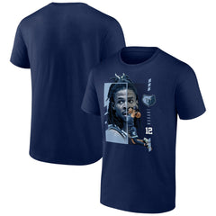 Navy Ja Morant Memphis Grizzlies Jump Pass T-Shirt | NBA