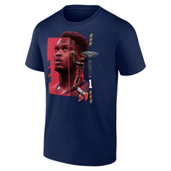 Navy Zion Williamson New Orleans Pelicans Jump Pass T-Shirt | NBA