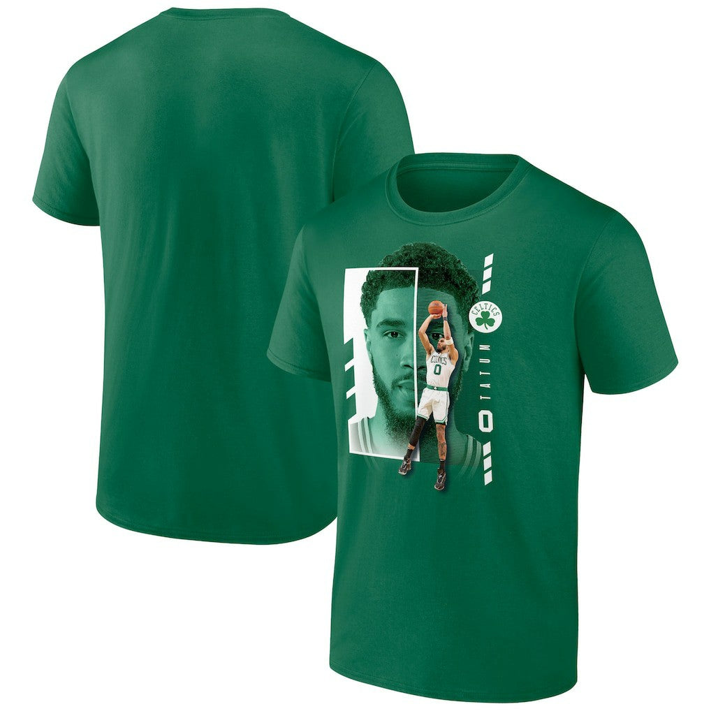 Green Jayson Tatum Boston Celtics Jump Pass T-Shirt | NBA