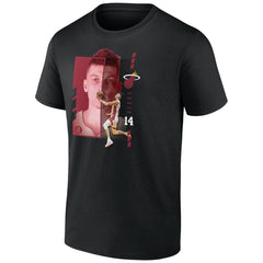 Black Tyler Herro Miami Heat Jump Pass T-Shirt | NBA