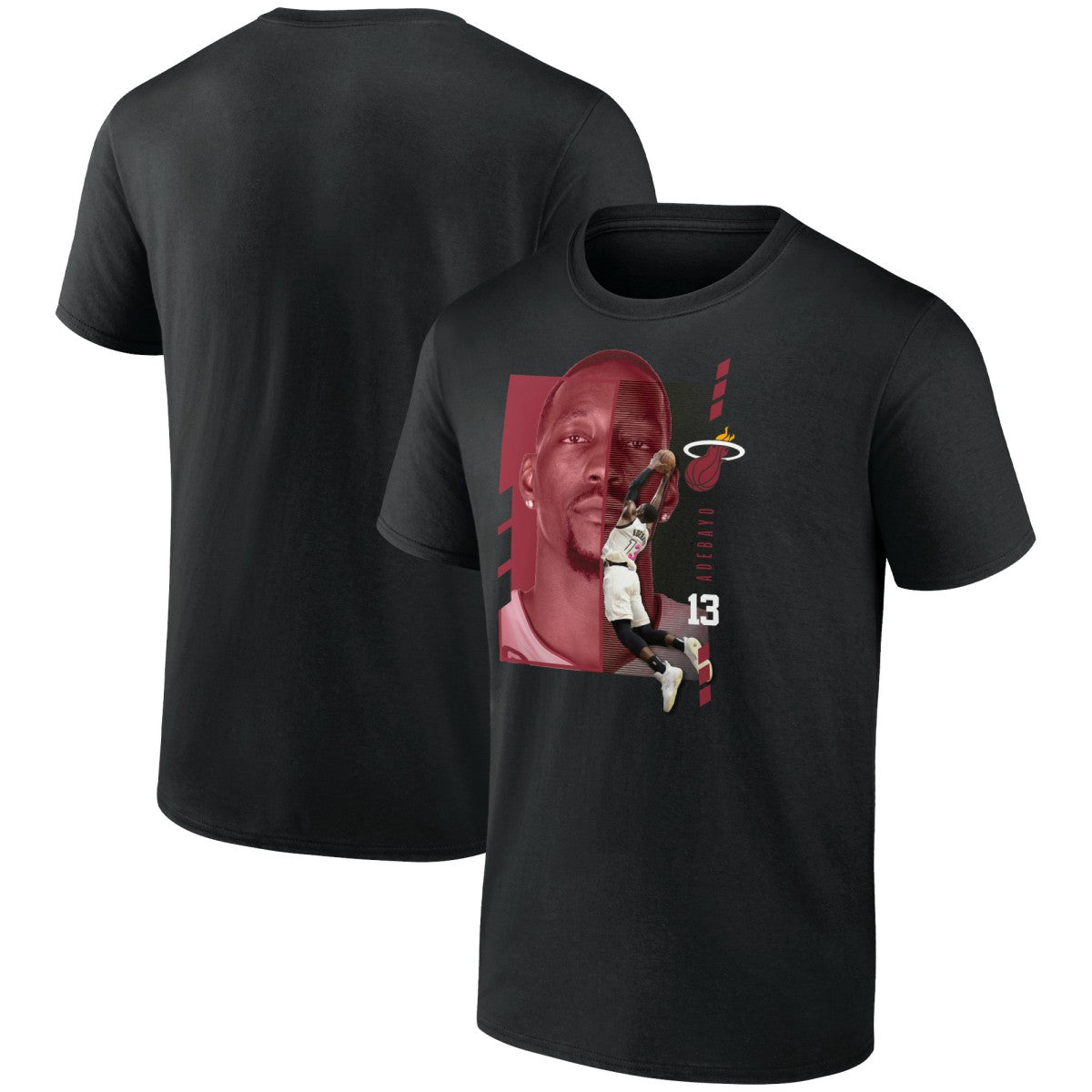 Black Bam Adebayo Miami Heat Jump Pass T-Shirt | NBA