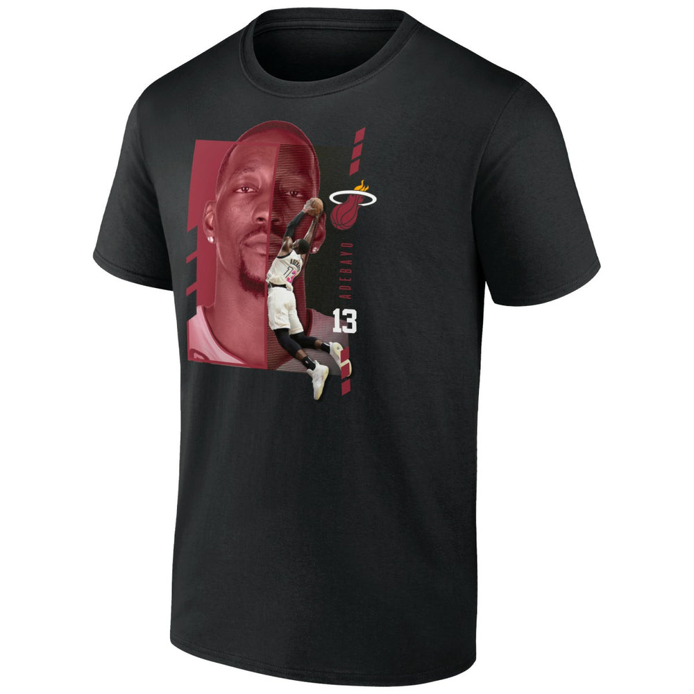 Black Bam Adebayo Miami Heat Jump Pass T-Shirt | NBA