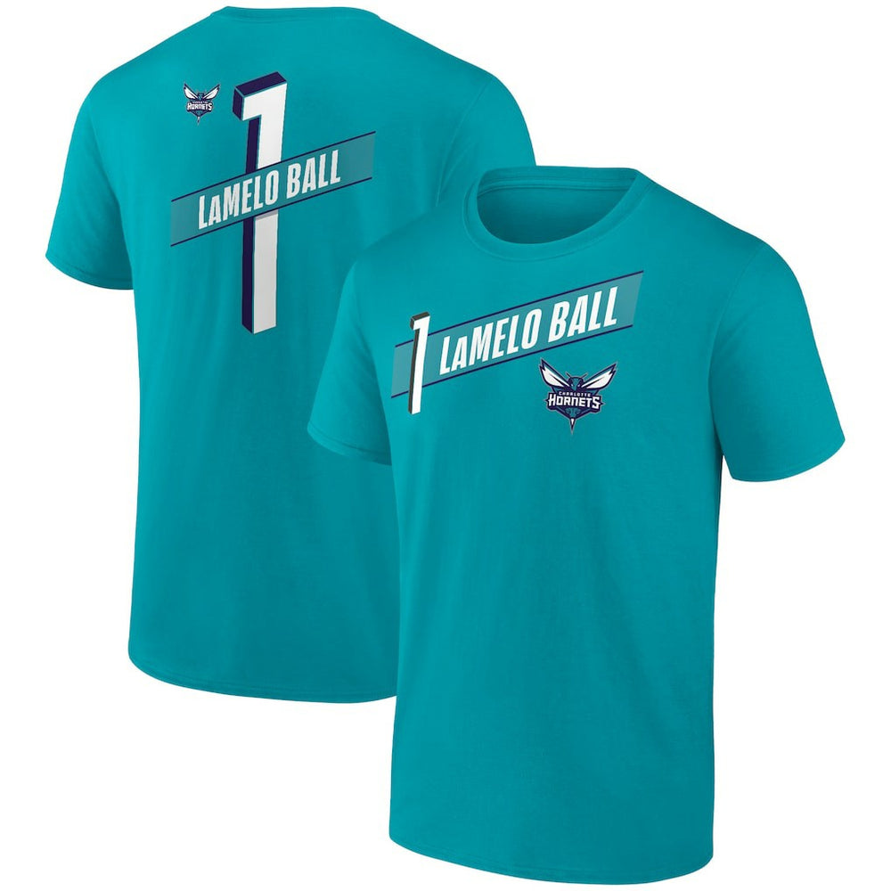 Aqua LaMelo Ball Charlotte Hornets Full-Court Press Name & Number T-Shirt | NBA