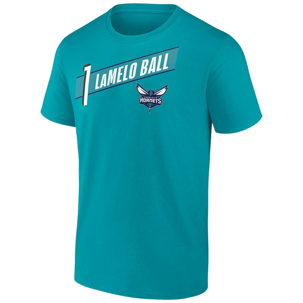 Aqua LaMelo Ball Charlotte Hornets Full-Court Press Name & Number T-Shirt | NBA