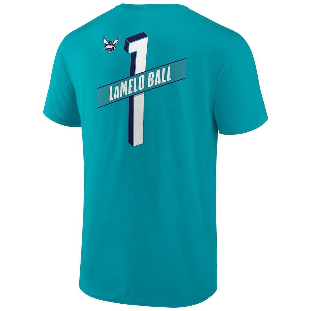 Aqua LaMelo Ball Charlotte Hornets Full-Court Press Name & Number T-Shirt | NBA