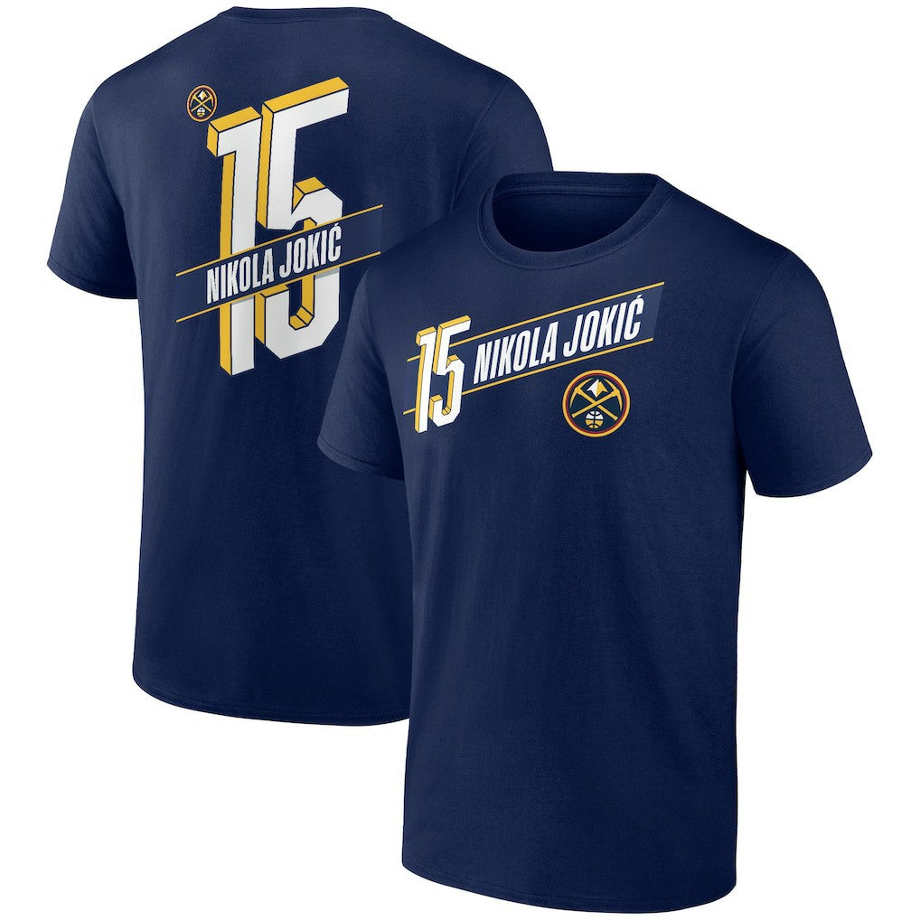 Navy Nikola Jokic Denver Nuggets Full-Court Press Name & Number T-Shirt sale | NBA