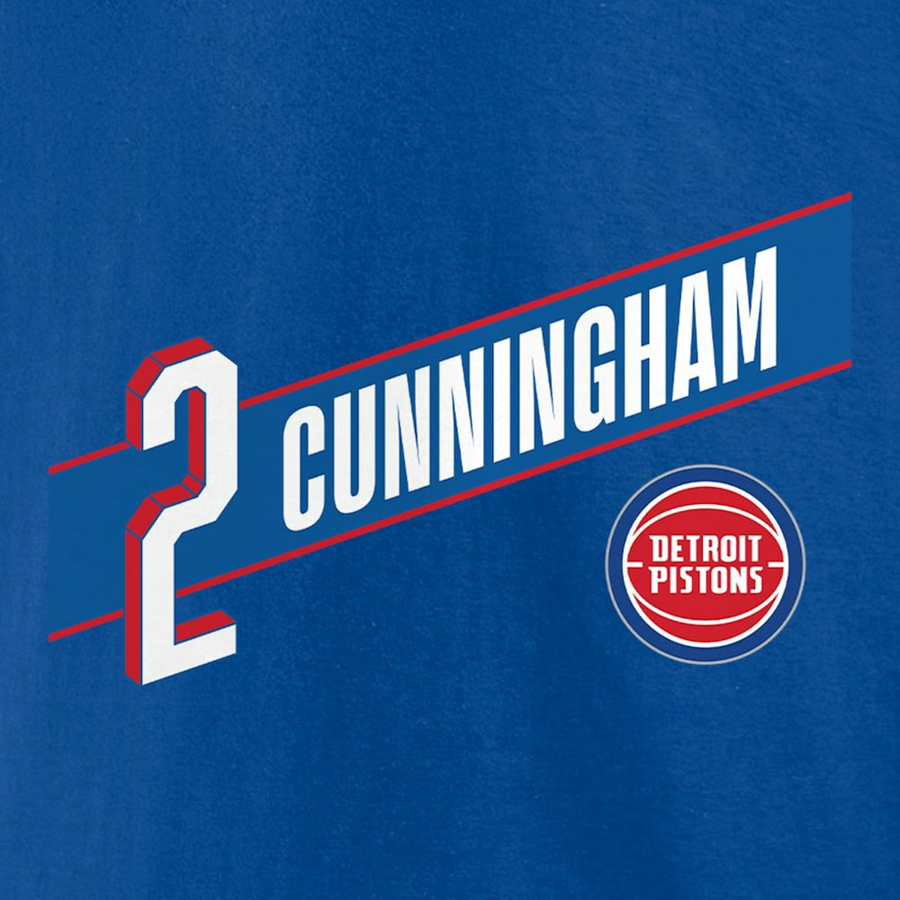 Royal Cade Cunningham Detroit Pistons Full-Court Press Name & Number T-Shirt sale | NBA