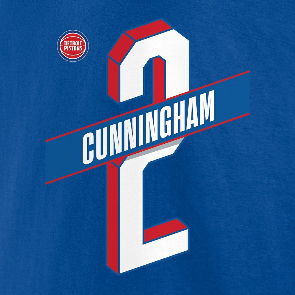 Royal Cade Cunningham Detroit Pistons Full-Court Press Name & Number T-Shirt sale | NBA