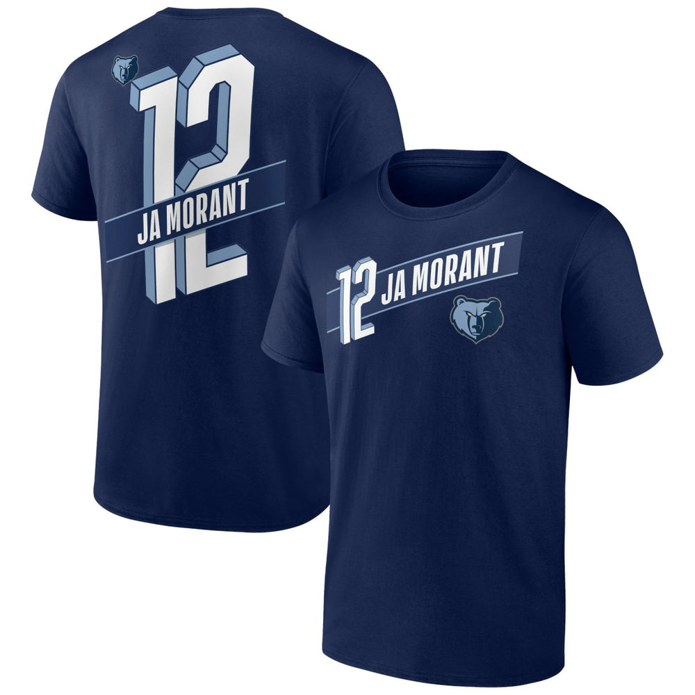Navy Ja Morant Memphis Grizzlies Full-Court Press Name & Number T-Shirt | NBA