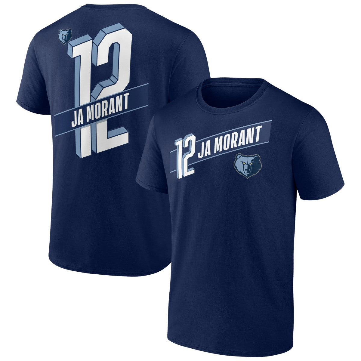 Navy Ja Morant Memphis Grizzlies Full-Court Press Name & Number T-Shirt | NBA
