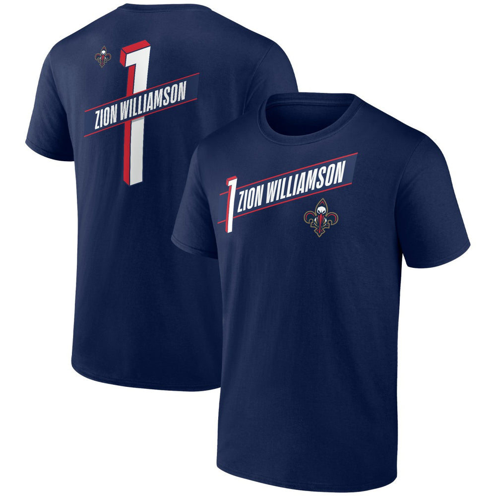 Navy Zion Williamson New Orleans Pelicans Full-Court Press Name & Number T-Shirt | NBA