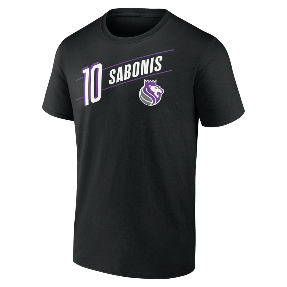 Black Domantas Sabonis Sacramento Kings Full-Court Press Name & Number T-Shirt | NBA