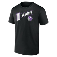 Black Domantas Sabonis Sacramento Kings Full-Court Press Name & Number T-Shirt | NBA