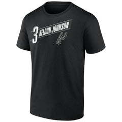 Black Keldon Johnson San Antonio Spurs Full-Court Press Name & Number T-Shirt | NBA