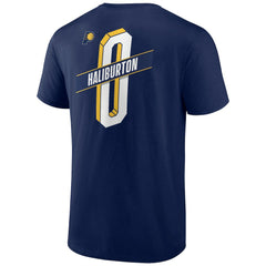 Navy Tyrese Haliburton Indiana Pacers Full-Court Press Name & Number T-Shirt | NBA