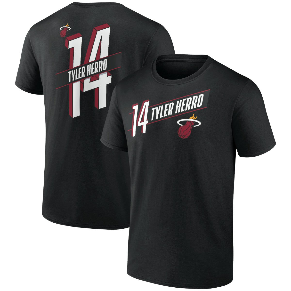 Black Tyler Herro Miami Heat Full-Court Press Name & Number T-Shirt | NBA