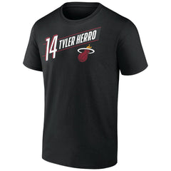 Black Tyler Herro Miami Heat Full-Court Press Name & Number T-Shirt | NBA
