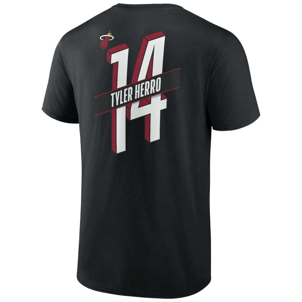 Black Tyler Herro Miami Heat Full-Court Press Name & Number T-Shirt | NBA