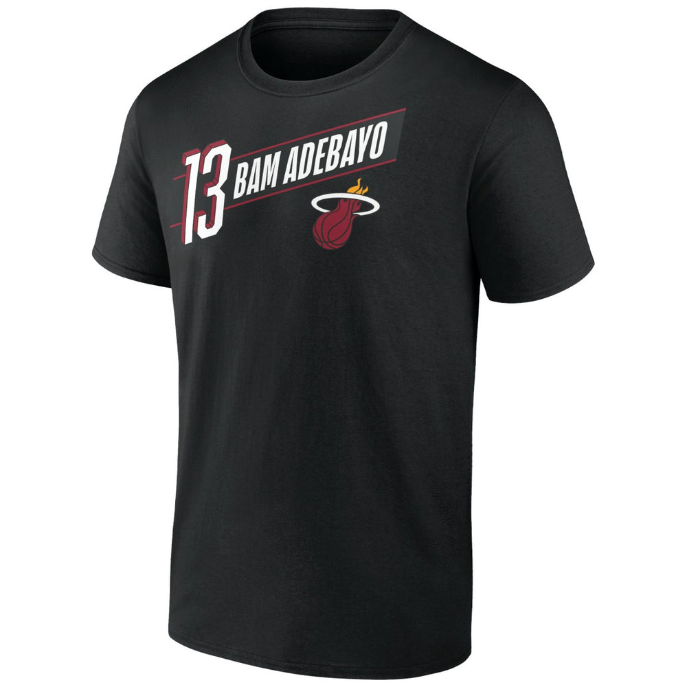 Black Bam Adebayo Miami Heat Full-Court Press Name & Number T-Shirt | NBA