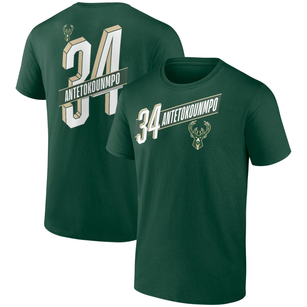 Green Giannis Antetokounmpo Milwaukee Bucks Full-Court Press Name & Number T-Shirt | NBA