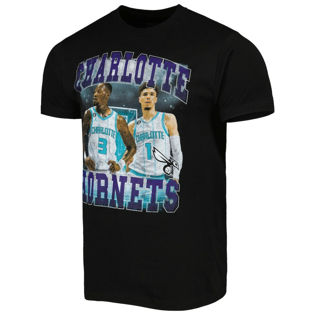 Black LaMelo Ball & Terry Rozier Charlotte Hornets Stadium Essentials Unisex Player Duo T-Shirt | NBA